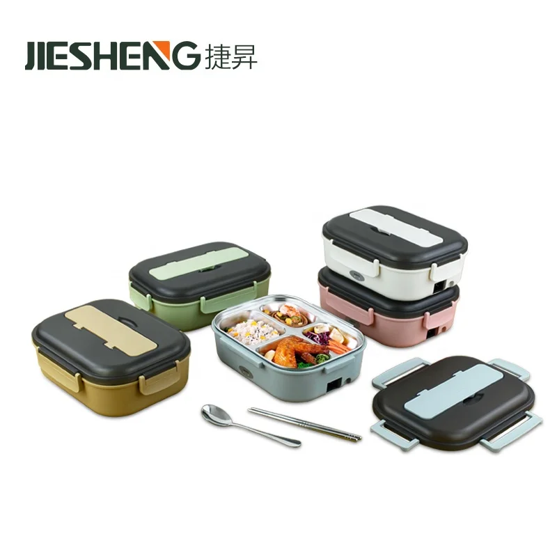 
Food Storage Warmer Stainless Steel Removable Food Container Portable Heated Electric Lunch Box with USB 