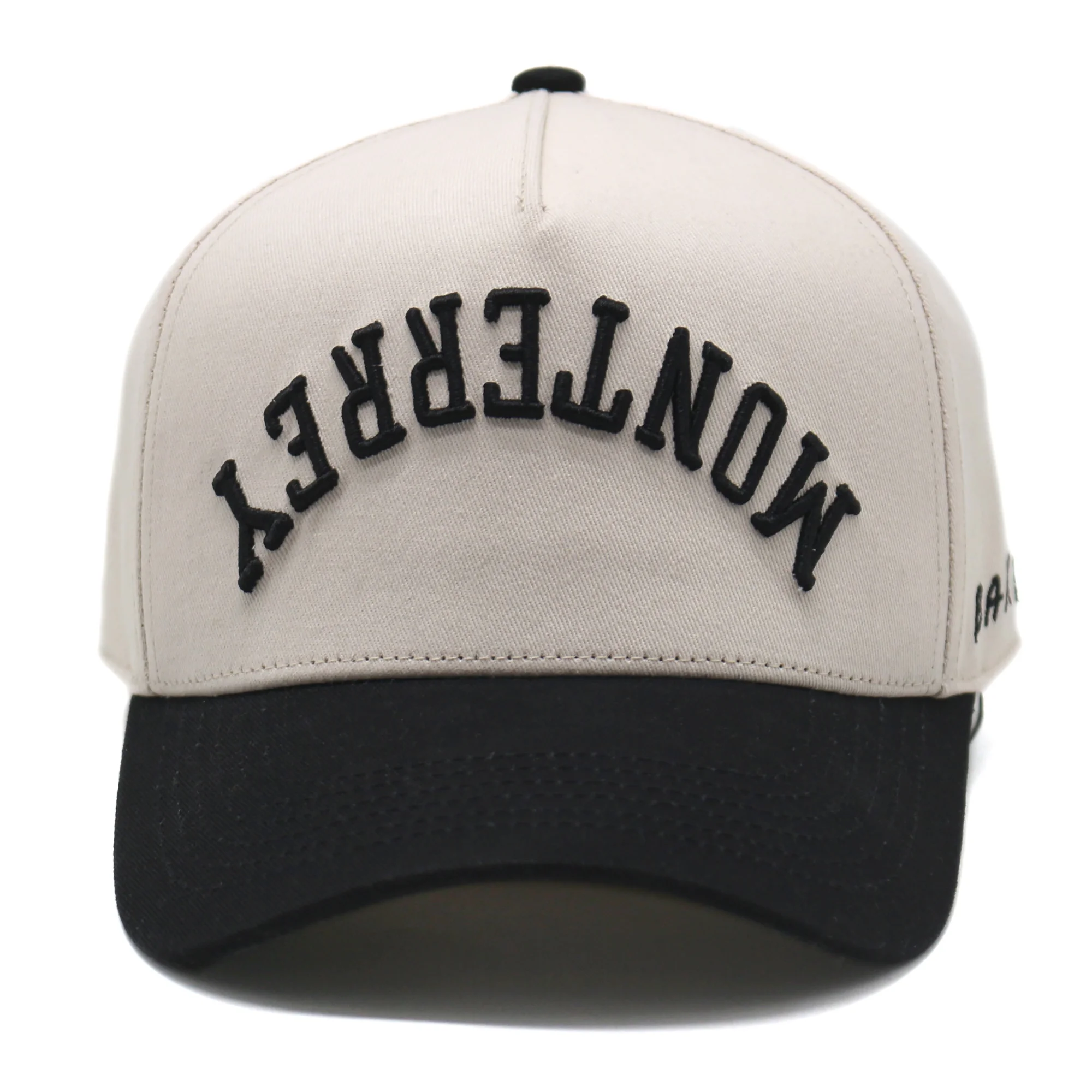 5 panel high quality custom logo curved brim baseball cap wholesale