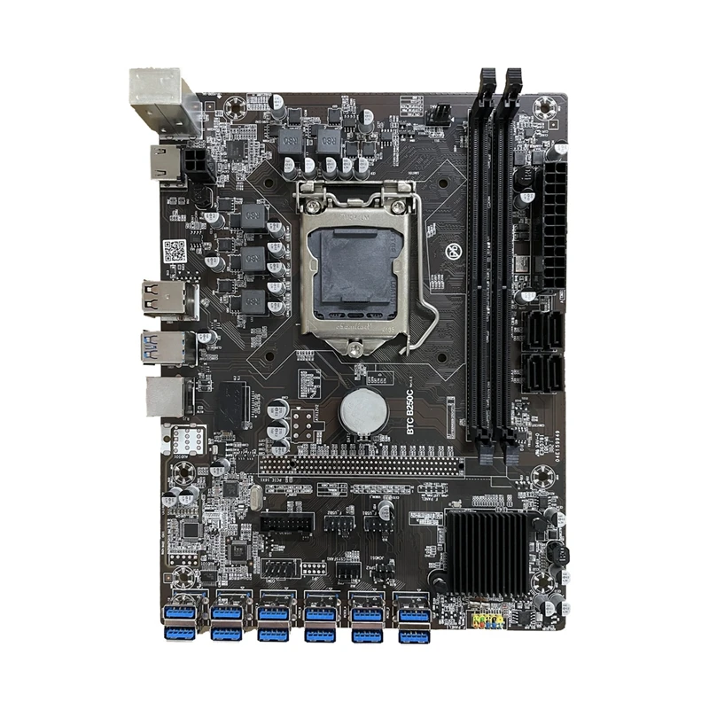 2022 Newest 12GPU B250 C Motherboard Experts B250C Making Money 12P USB 3.0 To PCIE 16x LGA 1151 12 GPU