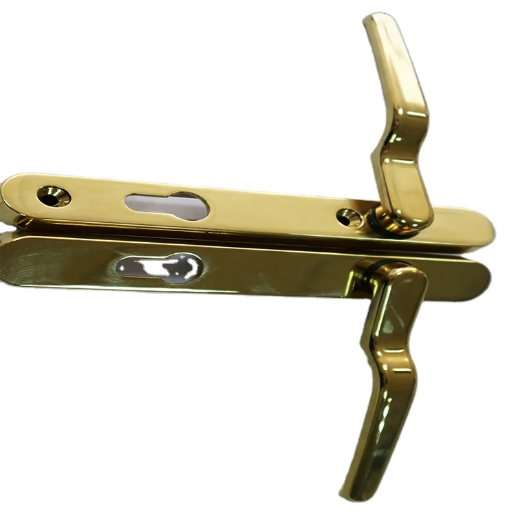 Chinese Factory OEM high quality PVD aluminum inner gold plated door handle