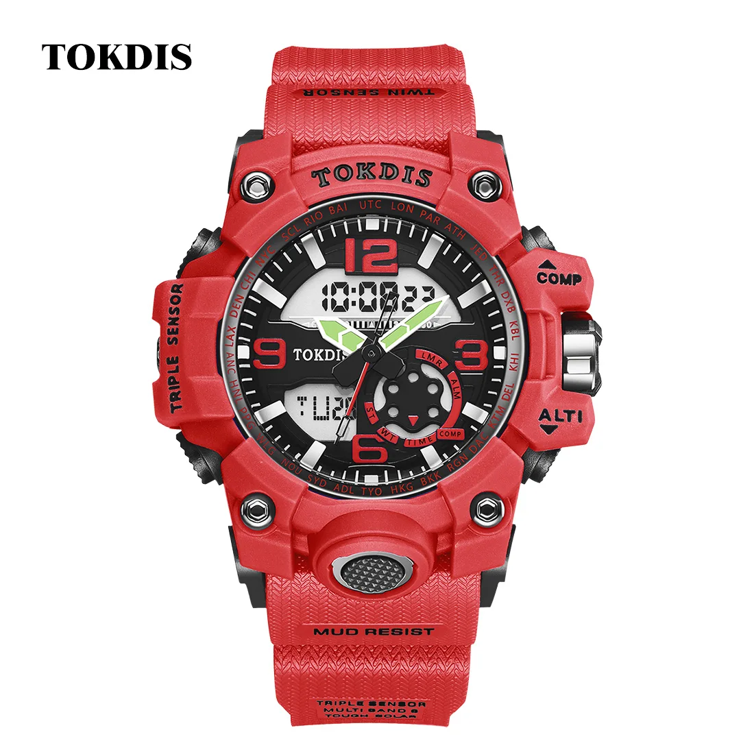 TOKDIS T-904  Couple Digital Watch digital japan movt pocket durable watch private label men original brand name watches for boy