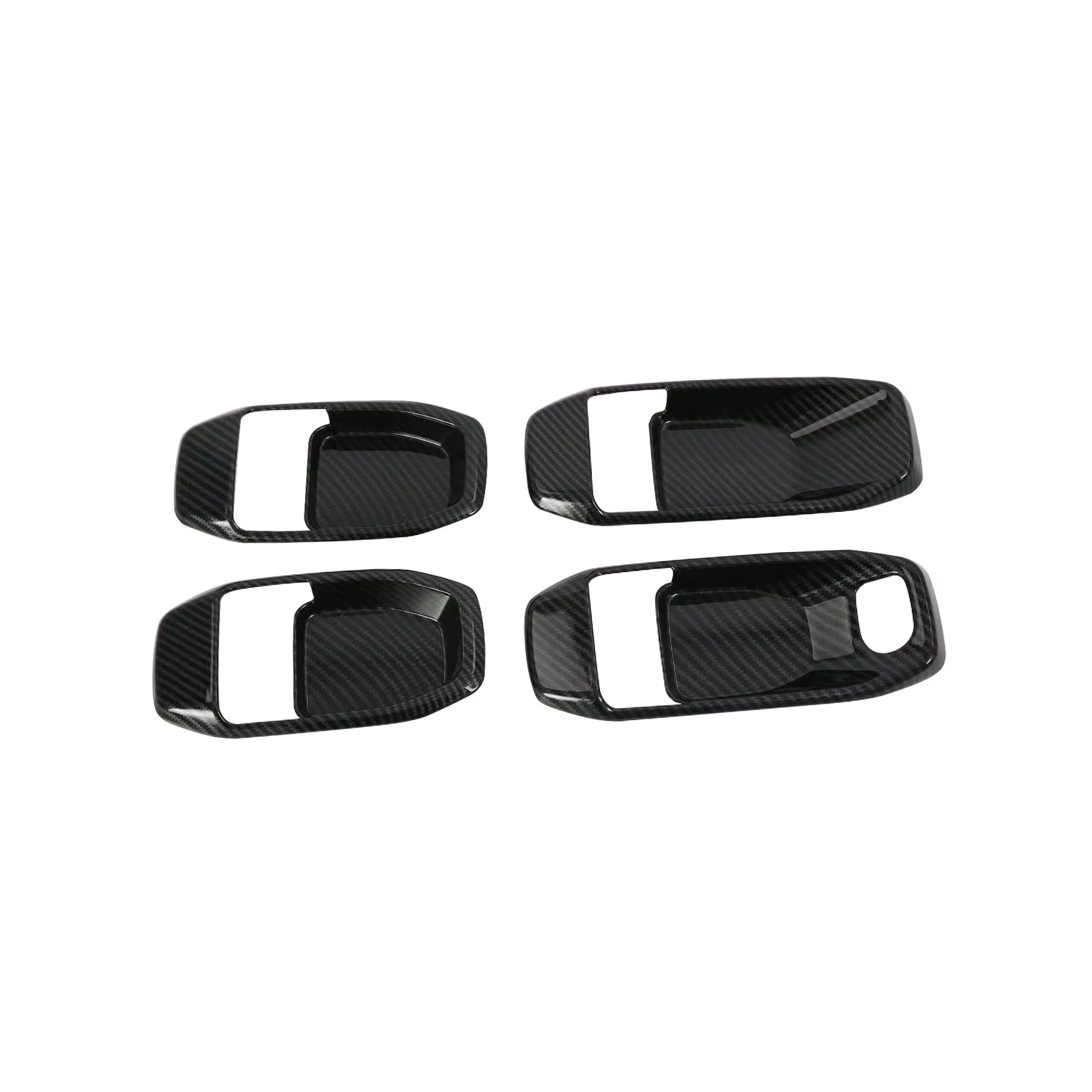 ABS углеродное волокно внутреннее украшение боковая внутренняя дверная ручка молдинг протектор крышка наклейка чаша Trims для Jeep Wrangler 2018