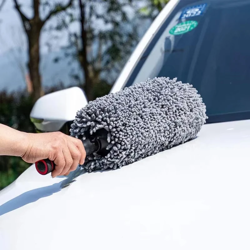 Car Wash Brush Washing Duster Microfiber Scratch Free Cleaning Dirt Duster Car Dust Brush With Extendable Handle
