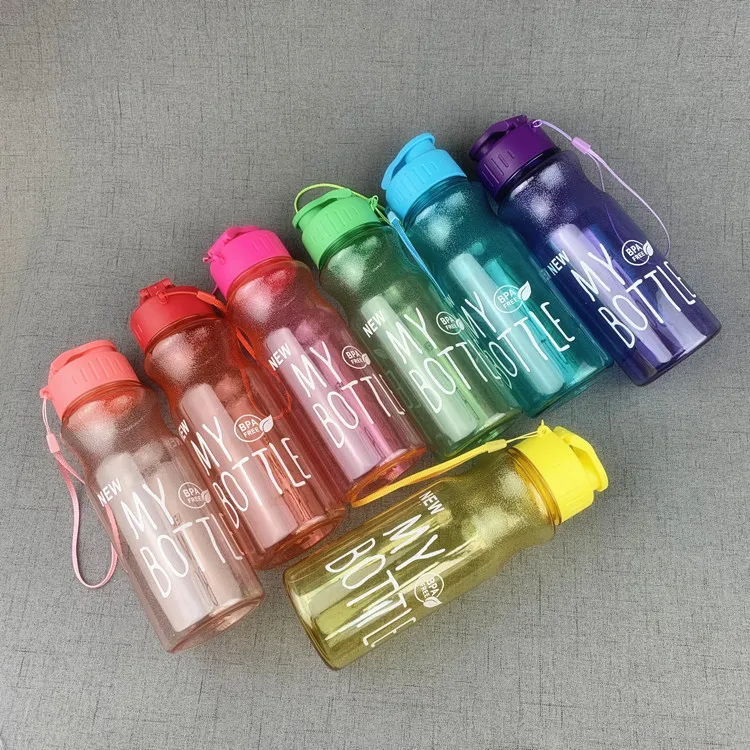Wholesale Cheap price eco-friendly Advertising Portable 600ml BPA Free Plastic Water Bottle plastic bottle