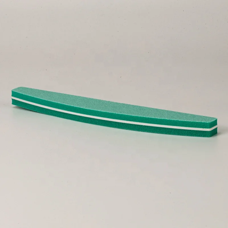 Gray Black 180/240 Half Moon High Quality Shape Custom Logo Printed 100/180 Professional Pink Sponge File Buffer for Nails