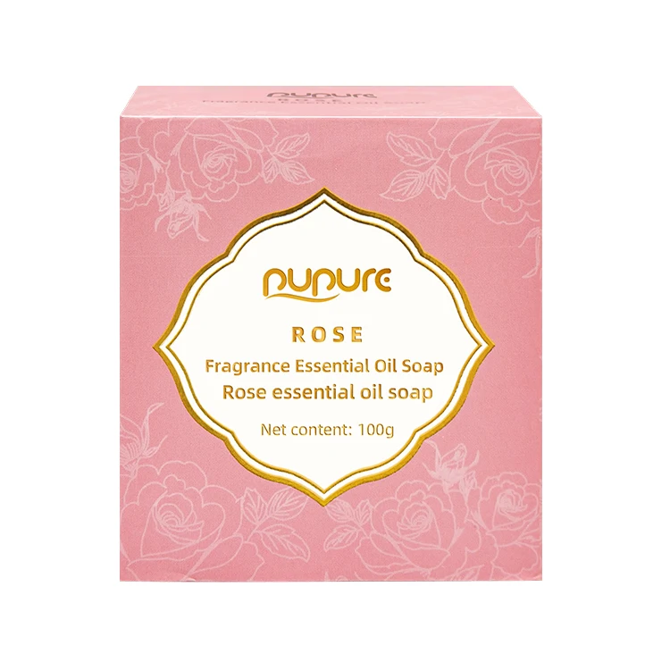 Wholesale Gift Bathroom Organic Natural Handmade Essential Oil Savon Yoni A La Red Rose Flower Petal Cold Process Soap For Women