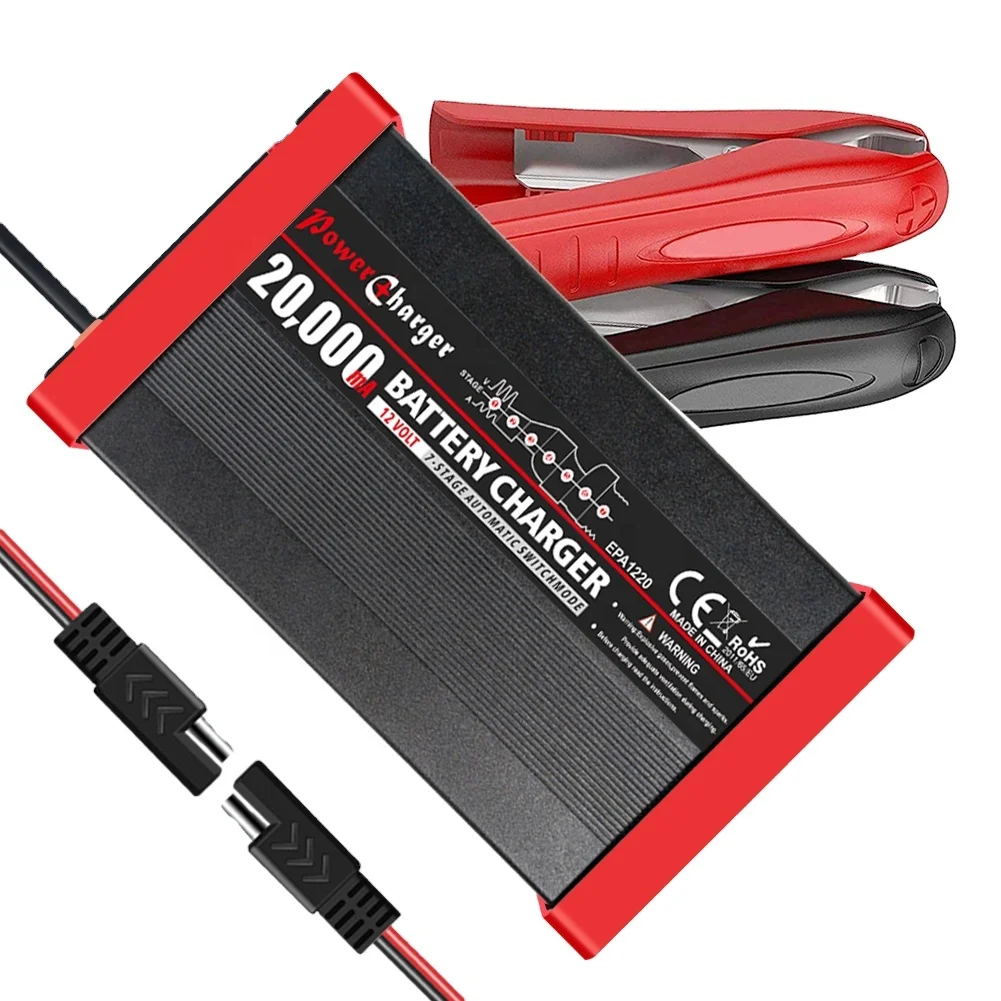 12V 20A Automatic Smart Battery Charger and Maintainer and Desulfator for standard Lead Acid Batteries