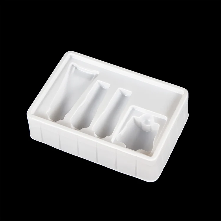 White PS Matt surface Blister insert tray for body care product