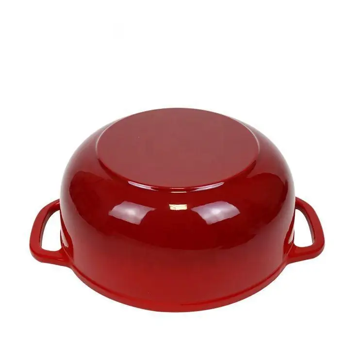 Nordic Design Red Cast Iron Dutch Oven Sustainable Kitchen Metal Feature
