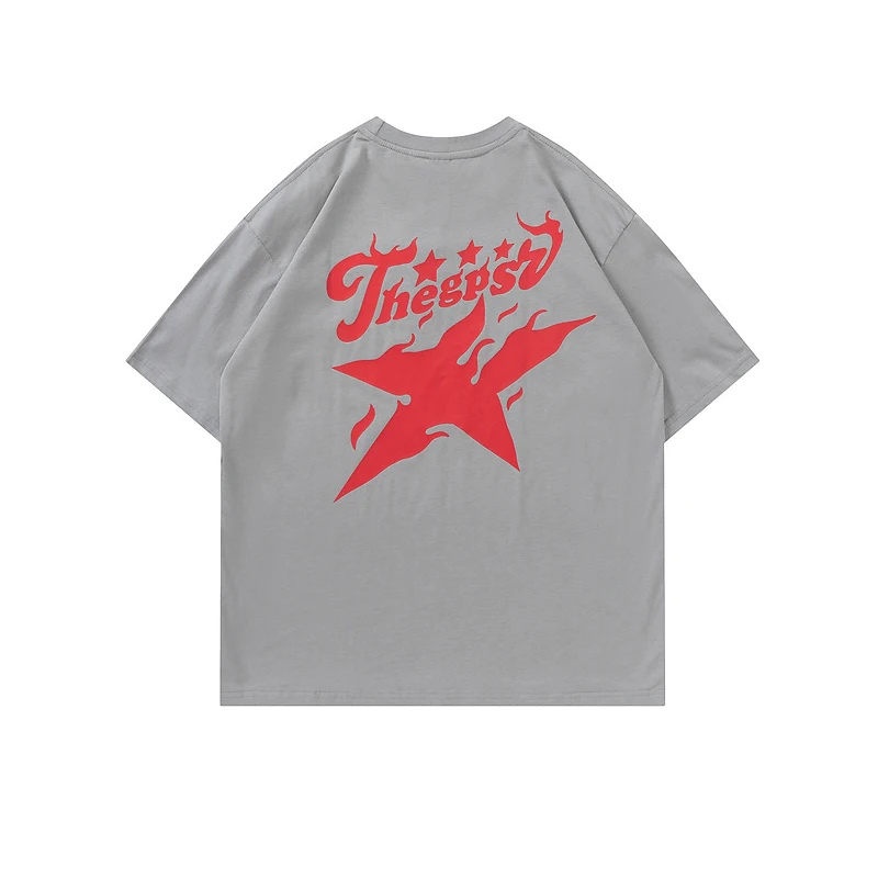 Wholesale Luxury 100% Cotton Oversized Designer Print T Shirt Unisex Heavyweight Custom Streetwear Tshirt