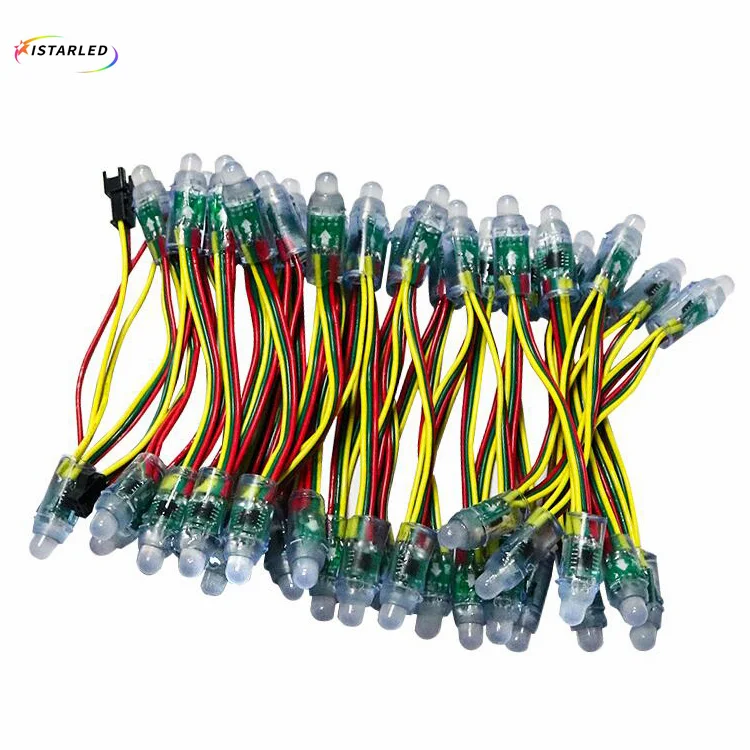 Рождественская уличная Водонепроницаемая Радужная цветная светодиодная Пиксельная лента постоянного тока 5 в 12 В мм Ws2811 Ws2812 черная Rgb модифицируемая лампа