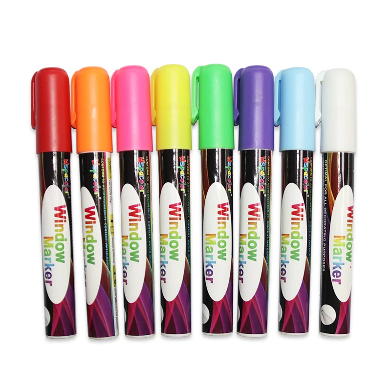 Dry&wet cloth erase liquid chalk marker for chalkboard, glass, LED board and all non-porous surface