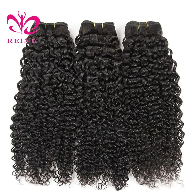 Burmese Curly Hair Bundles Natural Black Color Raw Burmese Kinky Curly Hair 100% Vietnamese Human Hair Double Drawn Quality