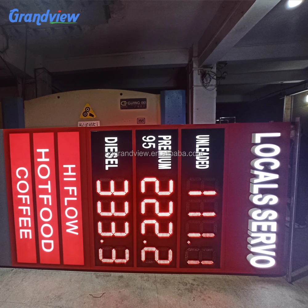 Gas pump price signs outdoor Petrol station signage cas station totem display pylon sign
