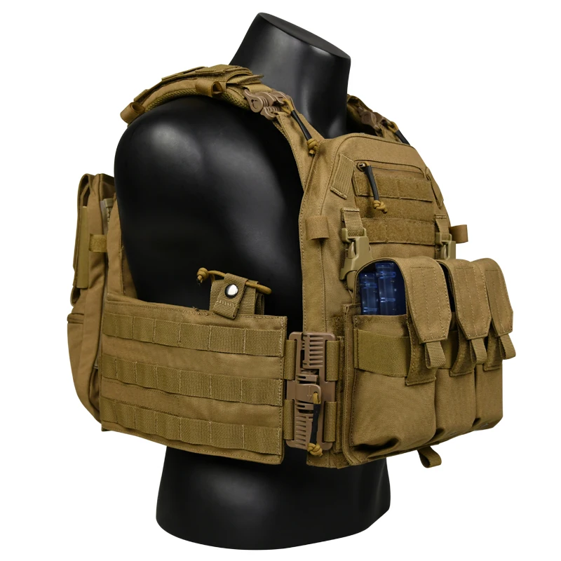 GAF 1000D nylon vest tactice coyote brown body protective vest durable tactical vest plate carrier