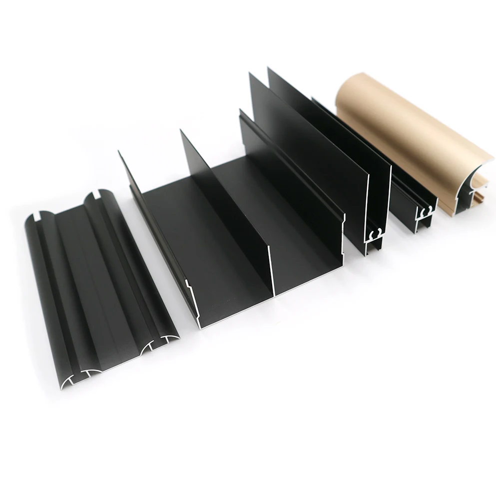 Bedroom wardrobe sliding fitting door system aluminum alloy profile oxidation spray paint for kitchen cabinets frames