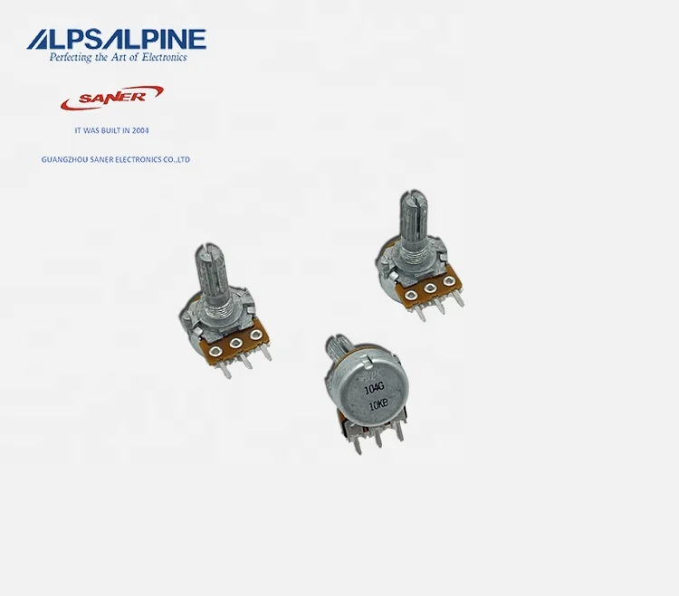 ALPS RK1631110GF4 10K  metal shaft rotary potentiometer fader