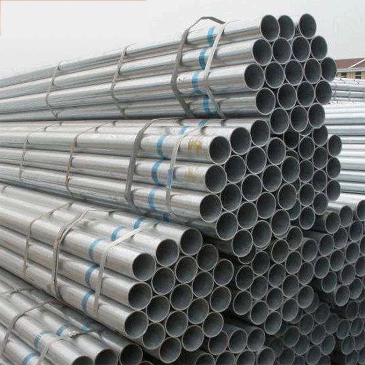 Hot dipped corrugated galvanized steel pipes gi iron pipe round steel tubes black galvanized pipe