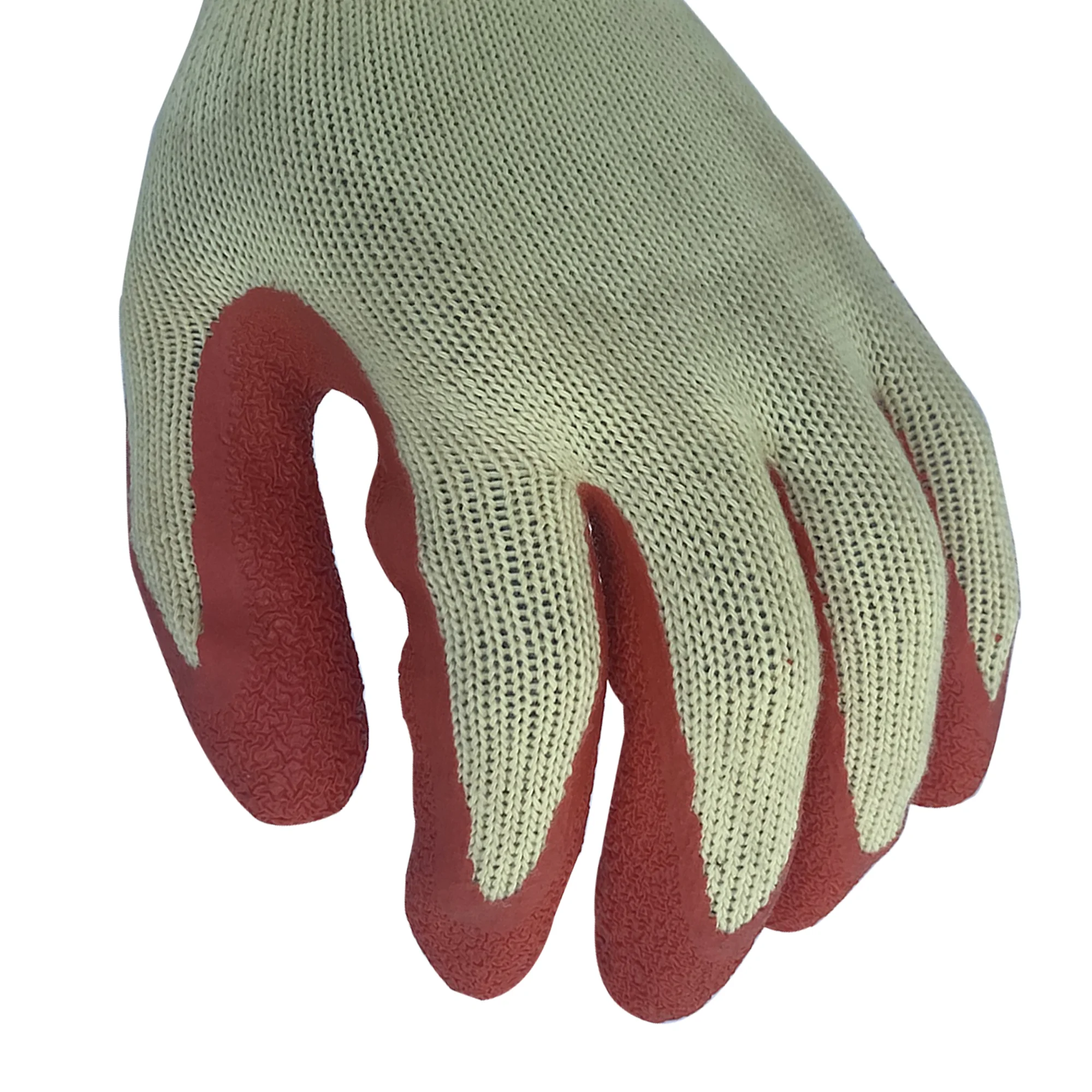 Cheap Rubber Palm Scaffolding and Builders Work Gloves, Polycotton Latex Grip Gloves