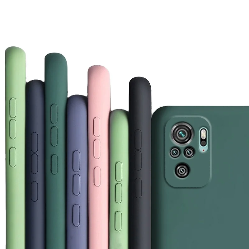 New Liquid Silicone Phone Case For Xiaomi Redmi Note 10 pro max 10s Original Camera Protective Soft Back Covers For Redmi Note10