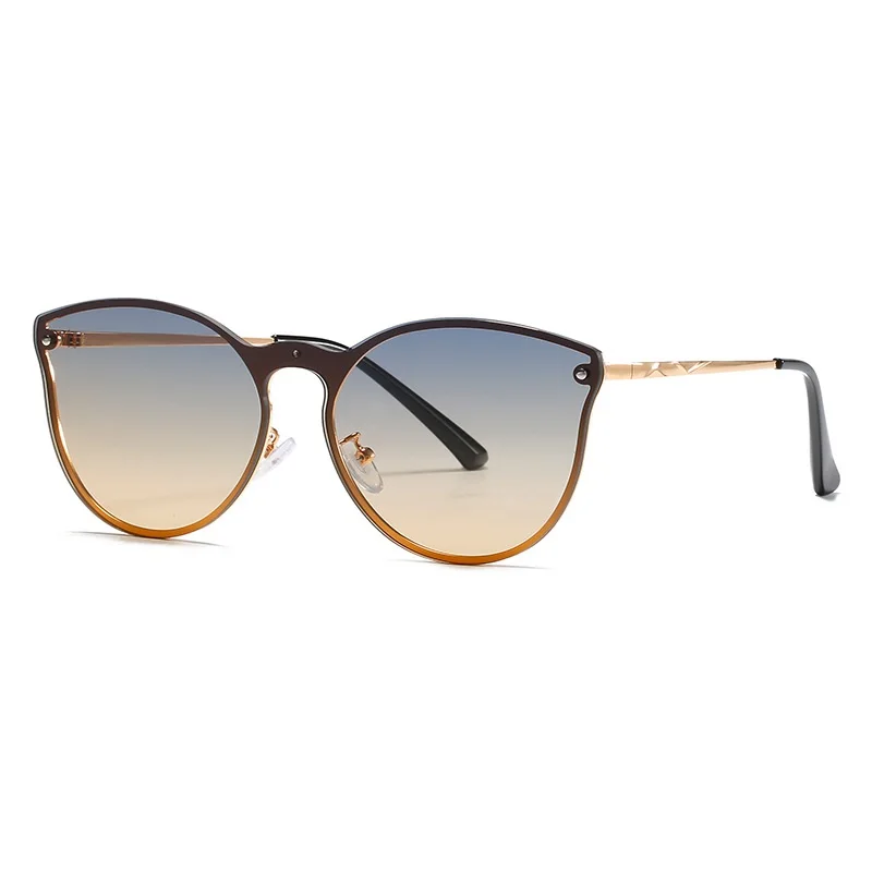 KD9177 Low MOQ Ladies gafas de sol mujer Custom Rimless UV400 Cat Eye Sunglasses Women