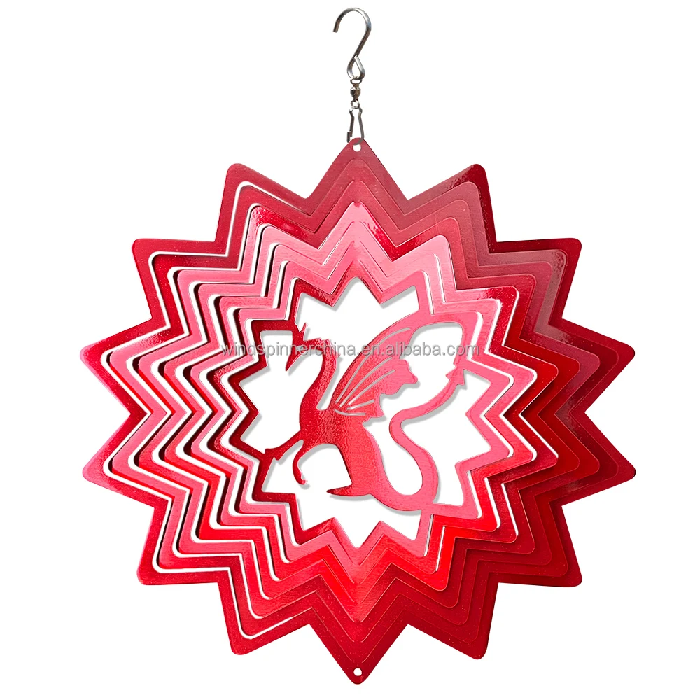 Дракон из нержавеющей стали ветер Спиннер металлическое ремесло изысканный подарок домашний дворик украшение окна