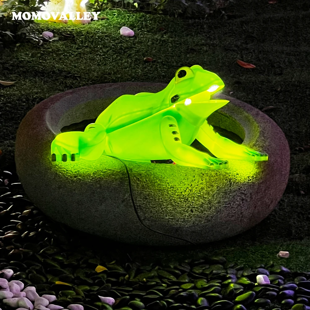 Momovalley outdoor waterproof christmas light displays frog garden decorations of attraction parks decorative light