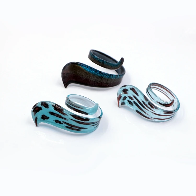 Swirl Design Murano Lampwork Glass Bangle Bracelet Wholesale