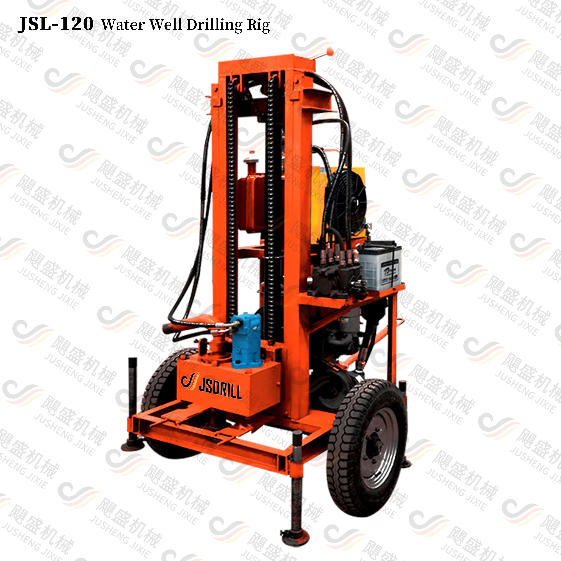 Diesel water well drilling rig 30m 50m 100m 150m 200m Bore Hole drilling machine with mud pump
