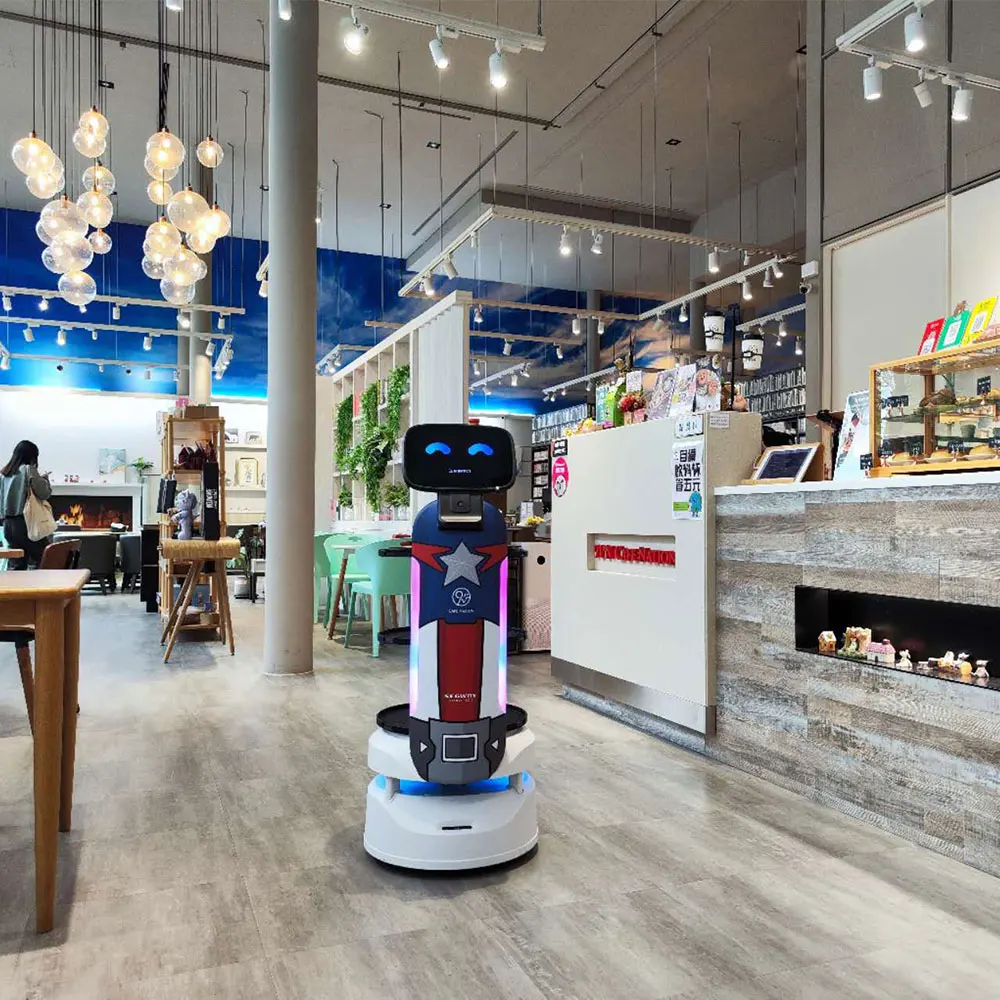 improve the happiness of staff by reducing repetitive work and assisting most of waitressing restaurant robot