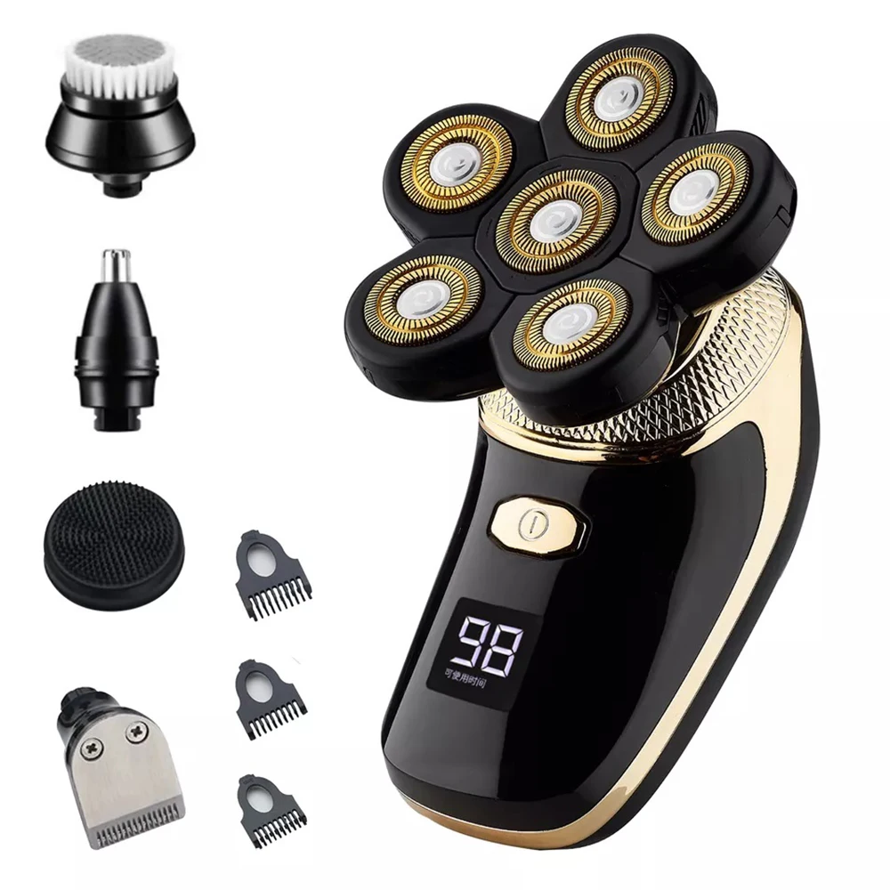 professional 5 in1 bald razor rechargeable mens electric razor shaver for men
