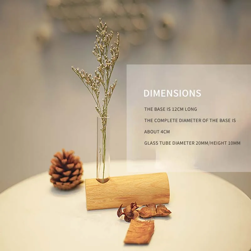 Creative ins Wooden vase arrangement flower dried flower table decoration