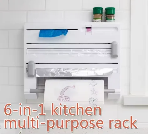 New Design Plastic Cling Film Cutter Kitchenware Cling Wrap With Slide Cutter. Strech Plastic Wrap Dispenser With Cutter