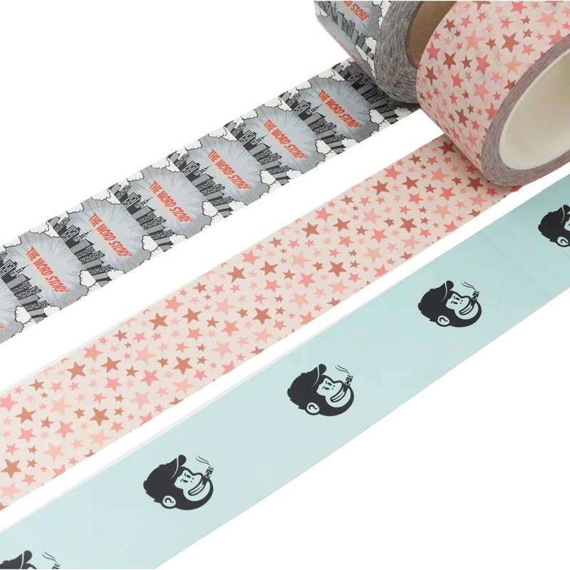 Printed Reinforced Color Recycled Paper Kraft Paper Sealing Tape Water Activated Paper Adhesive Tape With Logo  Manufacturers