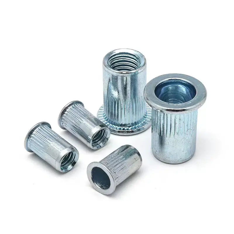 Factory Supply M3 M4 M5 M6 Knurled Round Body Aluminum Rivet Nut
