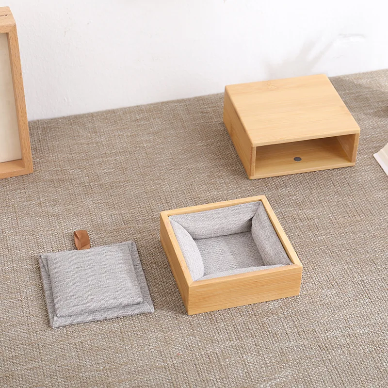 Hot Safe Lining High Grade Solid Pine Pull Out Wooden Box For Glass Ceramics Tea Cup Special Packaging Gift Box