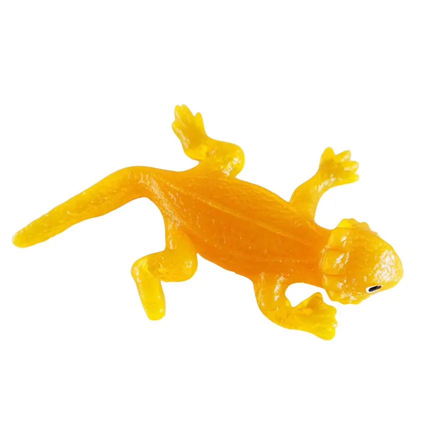 Wholesale TPR colorful sticky toy of Lizard shape for kids