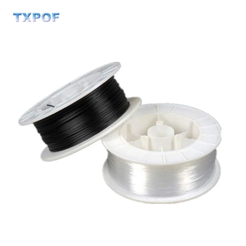 black jacketed plastic end light fiber optic cable for starry sky lighting, multi-string