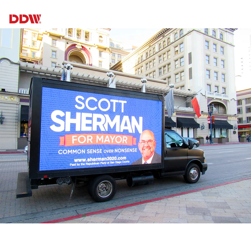 Full Color Vehicle Mounted LED Screen P3 P4 P5 Outdoor High Brightness Mobile LED Billboard Trucks With Complete System