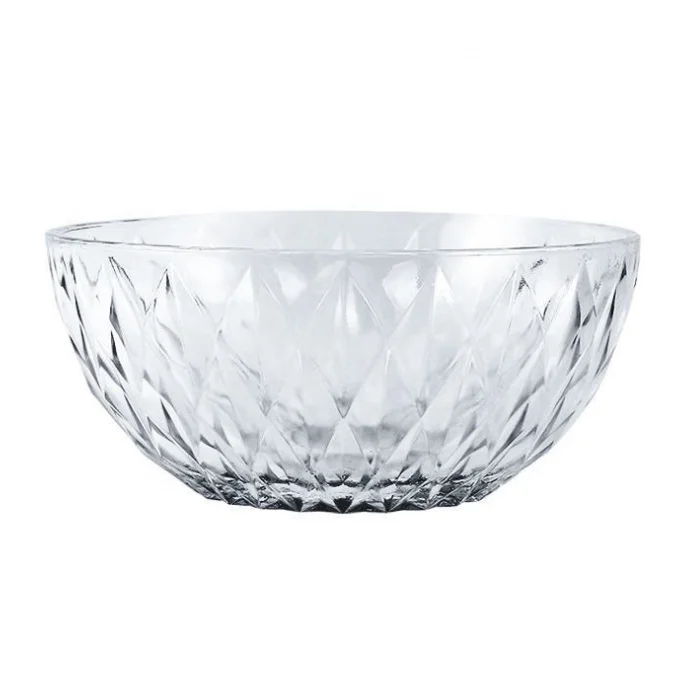 Clear Glass Bowl Large Fruit and vegetable salad bowl home multifunctional fruit plate soup bowl