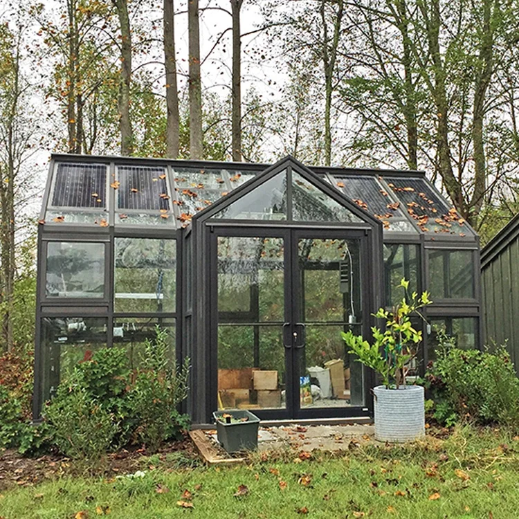 Outdoor free standing solarium best aluminum alloy sunrooms glasshouse all seasons winter garden conservatory for sale
