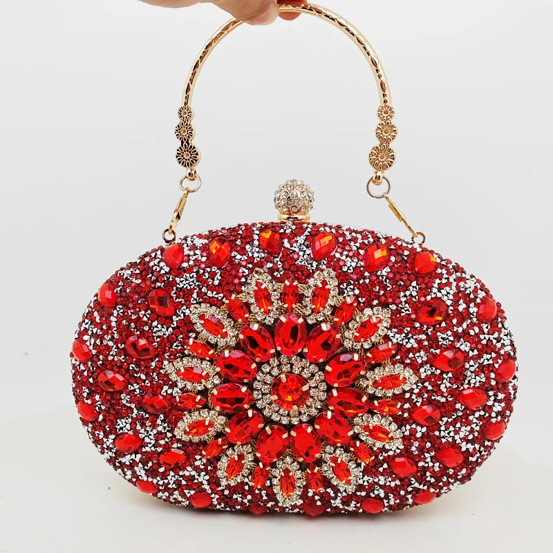 Fashion Women New Evening Bags Women Diamond-Studded Sunflower Overnight Bag Purse For Ladies