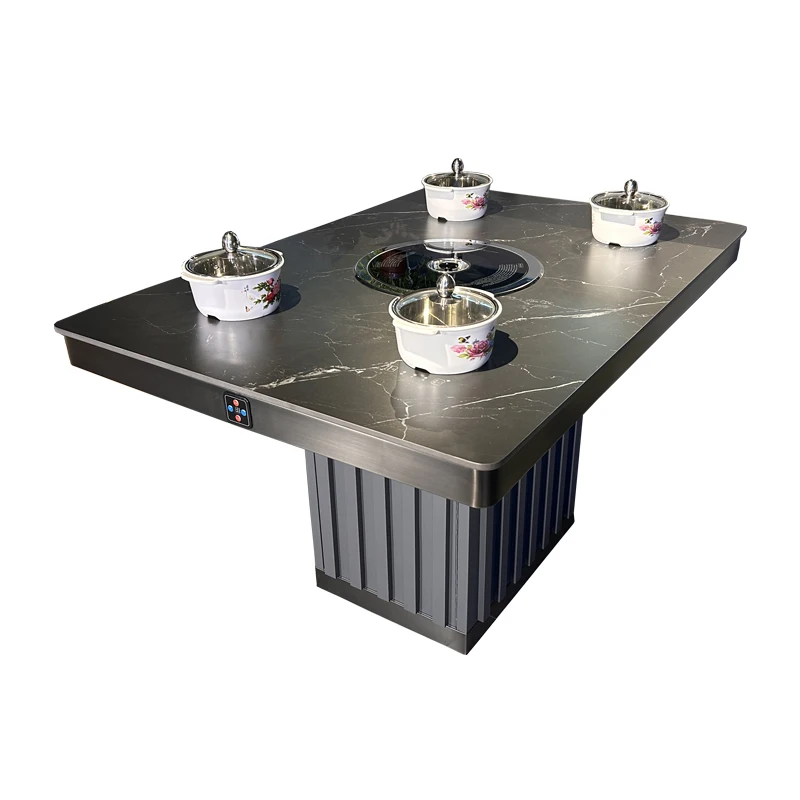 Modern Smokeless BBQ Table Equipment New Materials Korean BBQ Grill for Restaurant Dining Kitchen Living Room Hotel