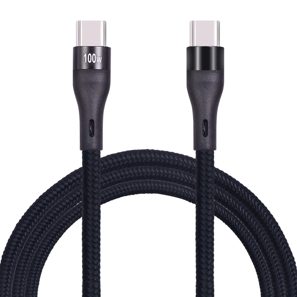 Best selling 100W usb cable nylon braided data cable fast charging PD 100W type-c or type-c cable