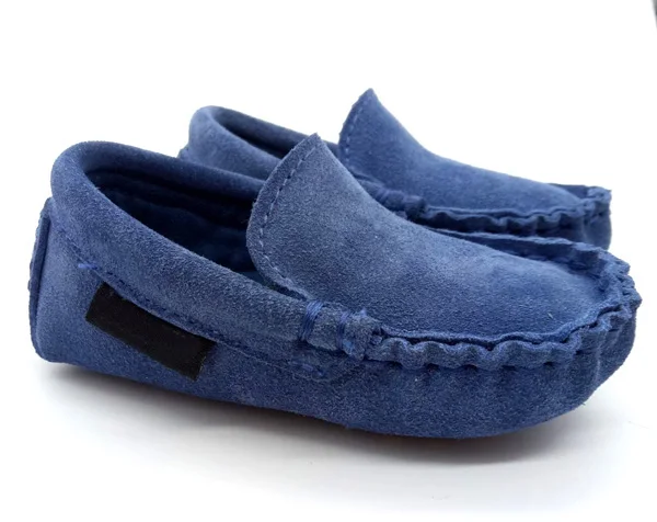 customised flexible sole kids toddler infant loafer suede leather shoes baby kid boys and girls