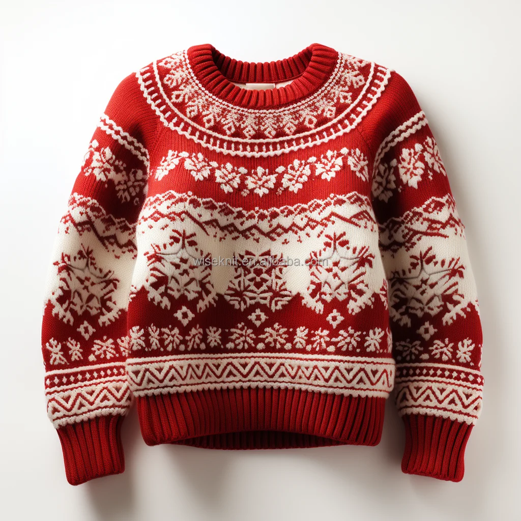 Custom Logo Christmas Men Sweater Jacquard letter knitwear men Crew neck pullover casual winter men Knitted tapestry sweater