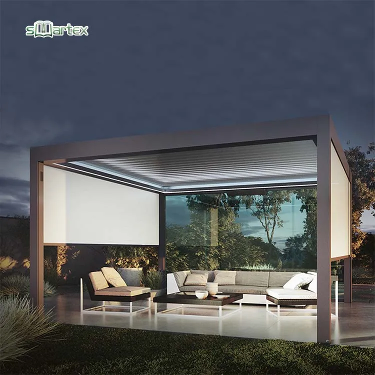European Style Motorized Customizable Size 3x6 Luxury Modern Terrace Cover Electric Pergolar aluminium Outdoor Courtyard