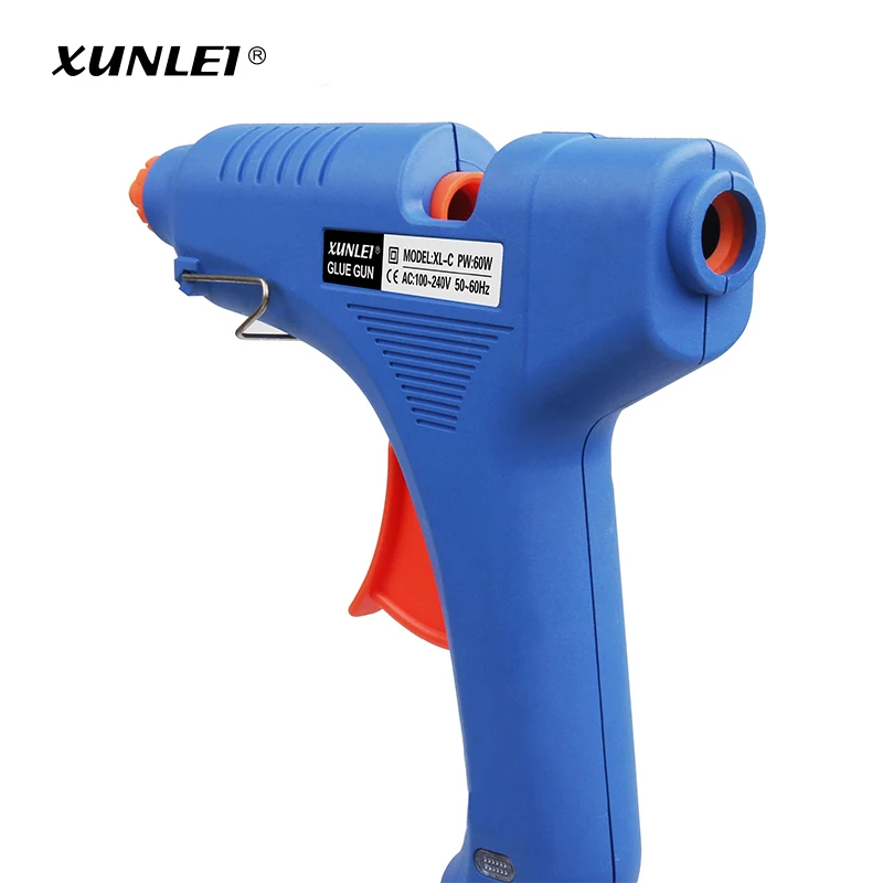 High Quality 60W Glue Gun with Rubber Nozzle Factory Sale for 11mm glue sticks