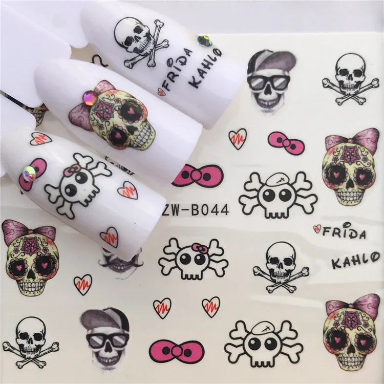 YZW-B series skull nail accessories nail stickers