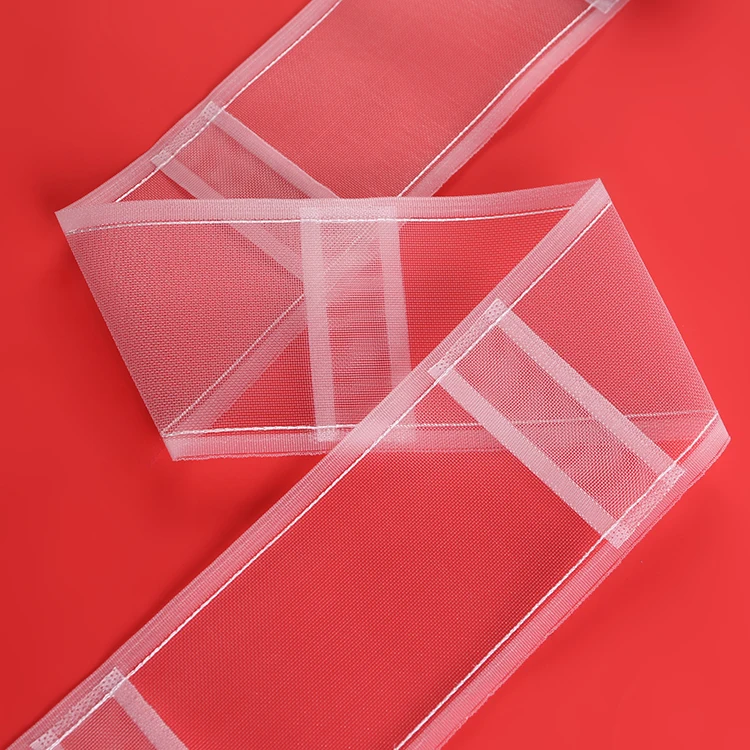Good quality Transparent curtain tape 100% polyester cross rod belt for curtain